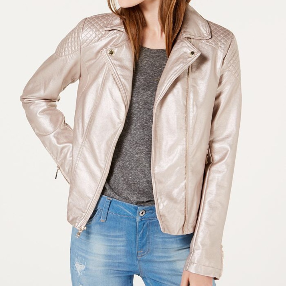 NWT Tommy Hilfiger Metallic Moto Jacket